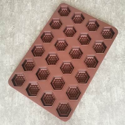 24 Hexagon δίσκος 1.0mm τηγάνι κέικ χάλυβα αργιλίου PTFE 600*400*35 ψησίματος κέικ κοιλοτήτων