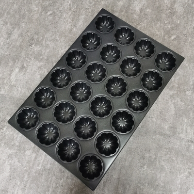 24 δίσκος 1.0mm ψησίματος κέικ κοιλοτήτων ραβδί δίσκων Cupcake αλουμινίου μη