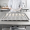 RK Bakeware China Foodservice NSF 0215 Γυαλισμένο Αλουμινωμένο Χάλυβα Στρογγυλό Τέλος Hoagie Bun Pan Hamburger Bun Baking Tray