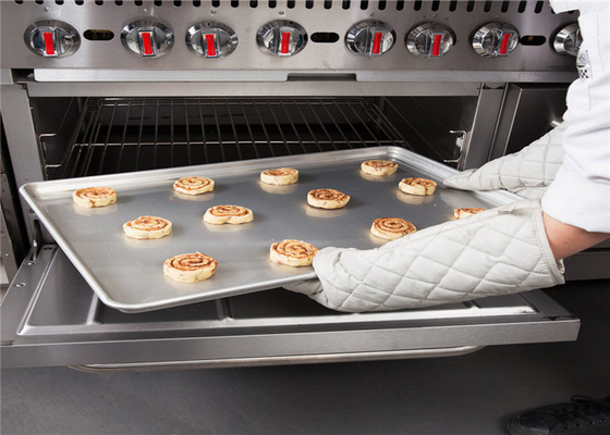 RK Bakeware China Foodservice NSF Full Size Αλουμινίου Ακατέργαστο Τραπέζι / Αλουμινίου Φύλλα Πάνιο Σύρμα Με Πέρασμα, 13 X 18
