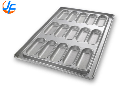 RK Bakeware China Foodservice 49015 Σικάγο Μεταλλικό Γυαλισμένο Αλουμινωμένο Χάλυβα Full Size Sub Sandwich Bun Baking Pan