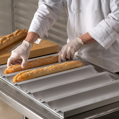 RK Bakeware China Foodservice NSF 5 Loaf Glazed Aluminum Baguette Τραπέζι μαγειρέματος Γαλλικό τηγάνι ψωμιού