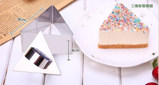 RK Bakeware China Foodservice NSF Triangle Mousse Cake Ring Ατσάλι από ανοξείδωτο χάλυβα Ring Mold Cut Biscuits Cake Bakeware Mold