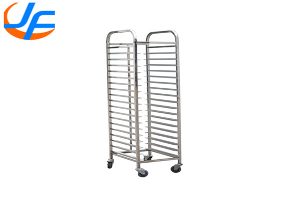 RK Bakeware China Foodservice NSF 470*620 REVENT Διπλό φούρνο Τράβηγμα ψήσιμο ράφι τροχόσπιτο από ανοξείδωτο χάλυβα GN1/1 Pan Trolley