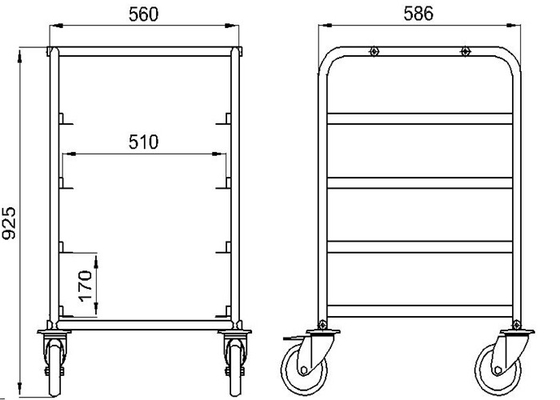 RK Bakeware China-15 Pan End Load Undercounter Prep Top Sheet / Bun Pan Rack - Συγκεντρωμένο