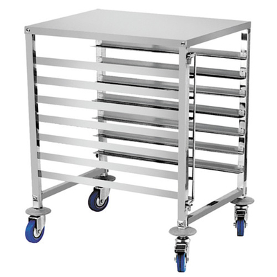 RK Bakeware China-6 Pan End Load Undercounter Εργασιακό πάνω φύλλο / Bun Pan Rack με πλευρικά κανάλια