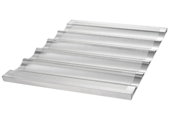 RK Bakeware China Foodservice NSF 5 Loaf Αλουμινίου Τραπέζι Φαγητό Νόνστικ Wide Slot Baguette Γαλλικό ψωμί τηγάνι