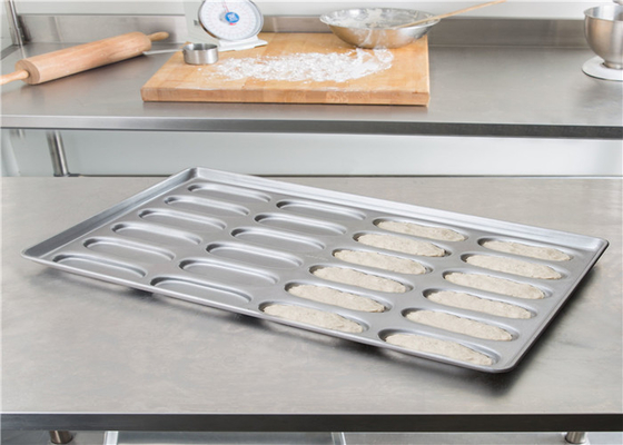 RK Bakeware China Foodservice NSF 24 Mold Αλουμινίου Τραπέζια Cupcake / Αλουμινωμένο Χάλυβα Εμπορικό Hot Dog Bun Pan