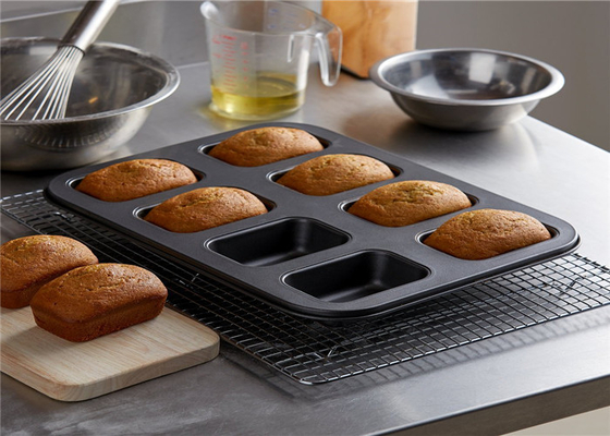 RK Bakeware China Foodservice NSF 8 Διαμερίσματα Αλουμινίου Pullman Loaf Pan Mini Loaf Pan