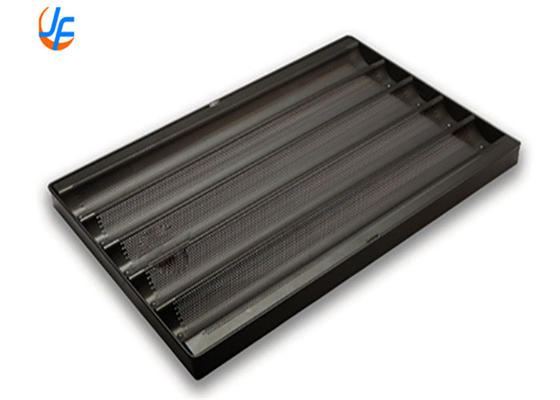 RK Bakeware China Foodservice 5 σειρές Αλουμινίου Nonstick Perforated Baguette Τραπέζι