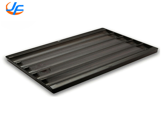 RK Bakeware China Foodservice 5 σειρές Αλουμινίου Nonstick Perforated Baguette Τραπέζι