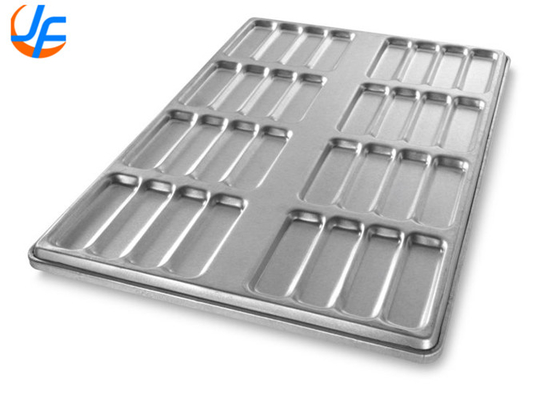RK Bakeware China-52435 Γυαλισμένο 18 μούχλας Αλουμινωμένο χάλυβα Hot Dog Bun Pan Tray