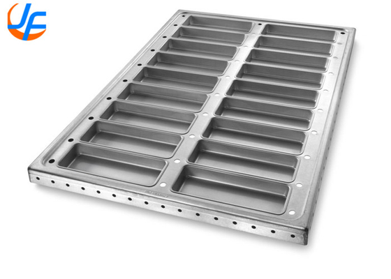 RK Bakeware China-52435 Γυαλισμένο 18 μούχλας Αλουμινωμένο χάλυβα Hot Dog Bun Pan Tray