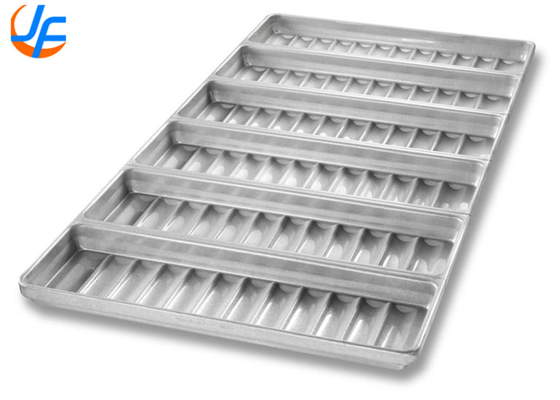 RK Bakeware China-52435 Γυαλισμένο 18 μούχλας Αλουμινωμένο χάλυβα Hot Dog Bun Pan Tray