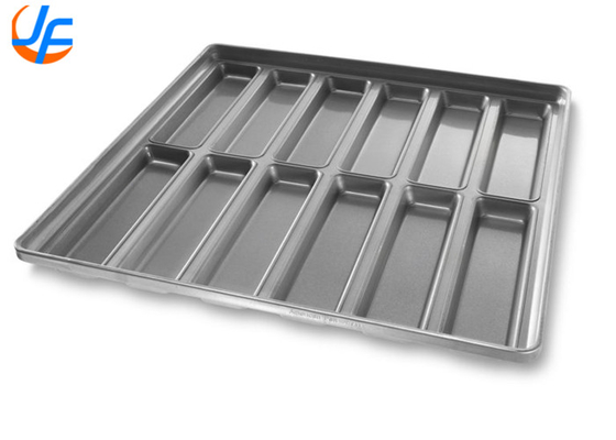 RK Bakeware China Foodservice 22100 Γυαλισμένο Νέα Αγγλία Αλουμινωμένο Χάλυβα Hot Dog Bun Pan Tray