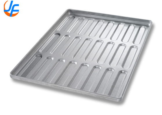RK Bakeware China Foodservice 42465 Commercial 32 Mold Glazed Aluminized Steel Clustered Hot Dog Bun Pan (Πακέτο με ζεστό σκυλί)