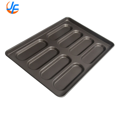 RK Bakeware China Foodservice Commercial Slicone Glazed Hot Dog Bun Pan Για χονδρικές αρτοποιίες