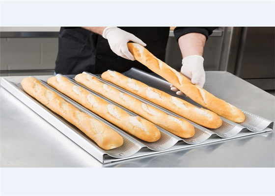 RK Bakeware China Foodservice NSF Αυστραλία Mackies 5 φλάουτες Nonstick γυαλισμένο αλουμίνιο μπαγκέτα τραπέζι μαγειρέματος