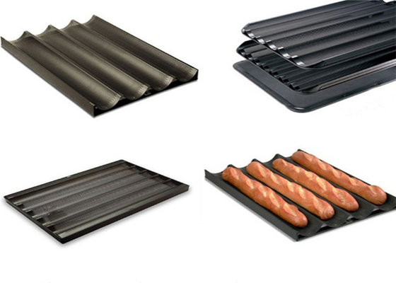 RK Bakeware China Foodservice NSF Αυστραλία Mackies 5 φλάουτες Nonstick γυαλισμένο αλουμίνιο μπαγκέτα τραπέζι μαγειρέματος