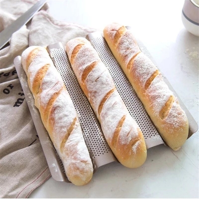 RK Bakeware China Foodservice NSF Αλουμινίου Nonstick διάτρητο Baguette Pan