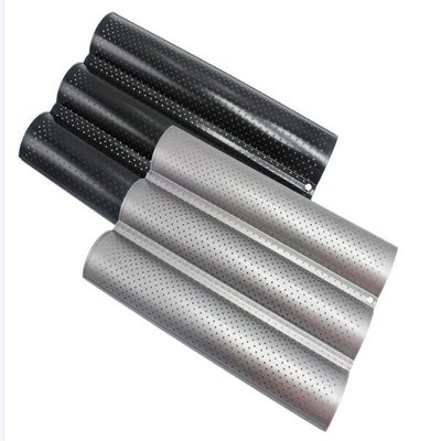 RK Bakeware China Foodservice NSF Perforated 3 Slot Baguette Baking Tray Γαλλικό τηγάνι ψωμιού