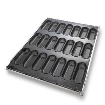RK Bakeware China Foodservice NSF Durashield Coating 5 Channel Stackable Tablock Baguette Tray (Πακέτο για μπαγκέτες σε τραπέζι)