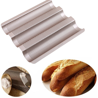 RK Bakeware China Foodservice NSF 5 Loaf Glazed Aluminum Baguette Τραπέζι μαγειρέματος Γαλλικό τηγάνι ψωμιού