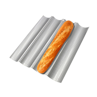 RK Bakeware China Foodservice NSF 5 Loaf Glazed Aluminum Baguette Τραπέζι μαγειρέματος Γαλλικό τηγάνι ψωμιού