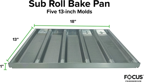 RK Bakeware China Foodservice NSF Commercial Bakeware 5 Count 3 Inch Sub Sandwich Roll Pan Τραπέζι για ψήσιμο