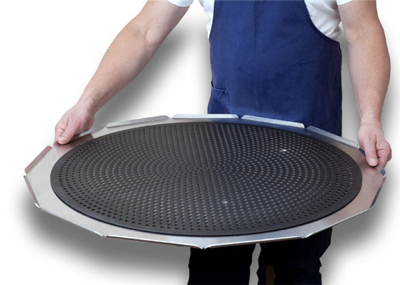 RK Bakeware China-Pizza Hut Σκληρό ανωτισμένο διάτρητο αλουμινένιο πάγκο πίτσας