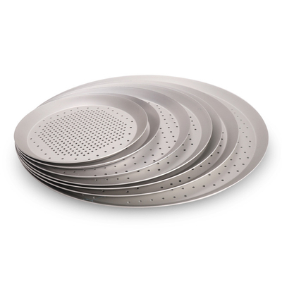 RK Bakeware China-Hard Anode Perforated Thin Crust Pizza Pan για την καμπίνα πίτσας