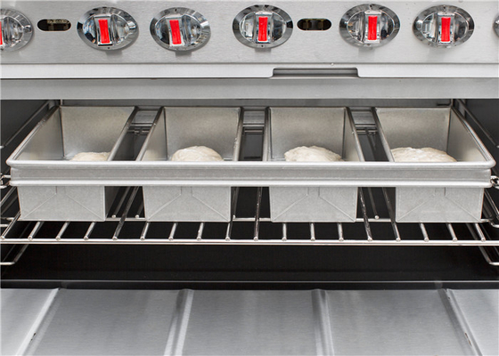 RK Bakeware China-Chicago Μεταλλικό 4 Strap Γυαλισμένο Αλουμινωμένο Pullman ψωμί τηγάνι ψωμί τηγάνι 13 &quot;x 4&quot; x 4 &quot;