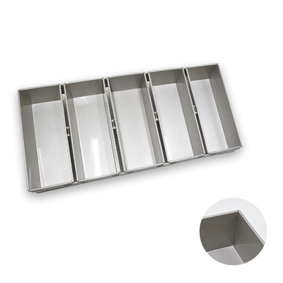 Rk Bakeware Κίνα-Σικάγο Μεταλλική Σιλικόνη Γυαλισμένη 5 Τραπεζών Πιτάκια Ψωμιού Ανοιχτό Πάνω