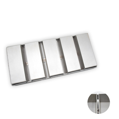 Rk Bakeware Κίνα-Σικάγο Μεταλλική Σιλικόνη Γυαλισμένη 5 Τραπεζών Πιτάκια Ψωμιού Ανοιχτό Πάνω