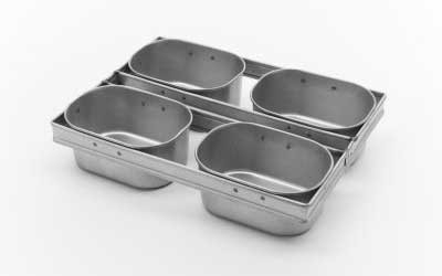 RK Bakeware Κίνα Υπηρεσία τροφίμων NSF 600g Μη κολλώδης 4 λουρίδες Γεωργία Λευκό σάντουιτς ψωμί κονσέρβα