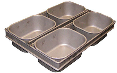 RK Bakeware China Foodservice NSF 600g Nonstick 4 λουρίδες Φάρμακο Λευκό σάντουιτς ψωμί ψωμί τηγάνι