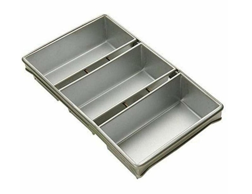 Rk Bakeware China Foodservice 906925 Commercial Bakeware 6 Strap Bread Pan Ασημένιο