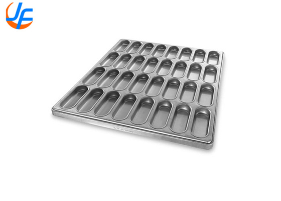 RK Bakeware China-PFA Nonstick Cluster Hot Dog Bun Pan με πλαϊνά τοιχώματα για βιομηχανικά αρτοποιεία