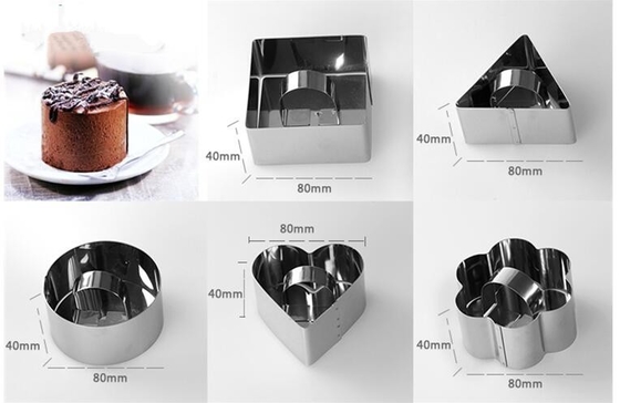RK Bakeware China Foodservice NSF Mini Cooking Flower Cake Κύκλοι από τσίμπα για ψήσιμο, αστείο SS Pasty Cake Ring