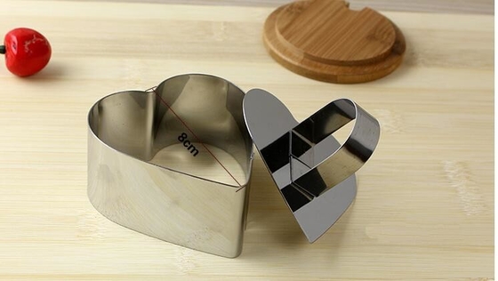 RK Bakeware China Foodservice NSF Ατσάλι σχήμα καρδιάς Mousse Ring Mold Lamy Cheese Cake Mold