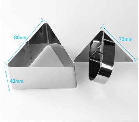 RK Bakeware China Foodservice NSF Triangle Mousse Cake Ring Ατσάλι από ανοξείδωτο χάλυβα Ring Mold Cut Biscuits Cake Bakeware Mold