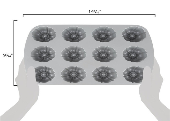RK Bakeware China Foodservice NSF 12 Διαμερίδιο Bundtlette Αλουμινίου Muffin Cake Pan Εμπορική ποιότητα