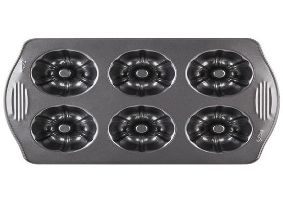 RK Bakeware China Foodservice NSF Σχήμα κέικ από ανοξείδωτο χάλυβα Fluted Mini Bundt Cake Pan