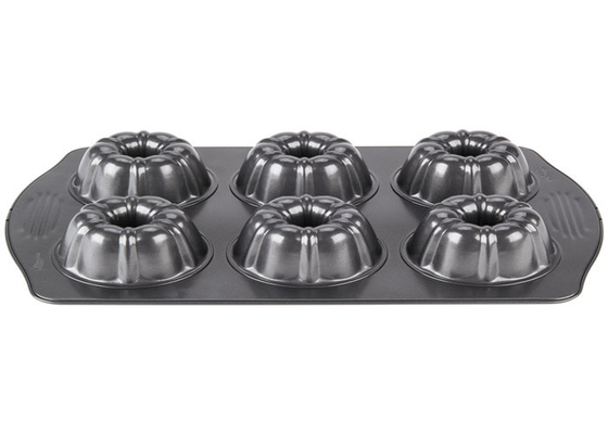 RK Bakeware China Foodservice NSF Σχήμα κέικ από ανοξείδωτο χάλυβα Fluted Mini Bundt Cake Pan