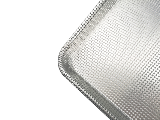 26 x 18 ίντσες 1.2mm διάτρητο μεταλλικό δίσκο διάτρητο επίπεδο φύλλο ψήσιμο διάτρητο φύλλο αλουμινίου σύρμα-στο-οροφή φύλλο δίσκο