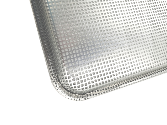 26 x 18 ίντσες 1.2mm διάτρητο μεταλλικό δίσκο διάτρητο επίπεδο φύλλο ψήσιμο διάτρητο φύλλο αλουμινίου σύρμα-στο-οροφή φύλλο δίσκο
