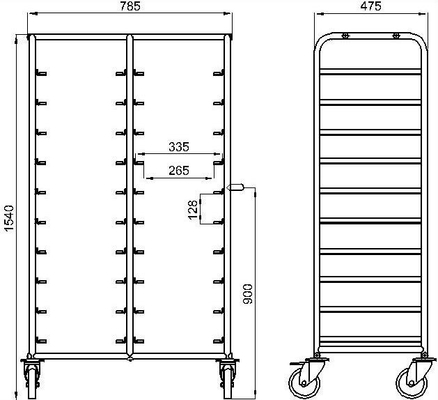 RK Bakeware China Foodservice NSF 600 × 400 mm Φούρνο Φούρνο Φούρνο Φούρνο, Gastronorm Φούρνο από ανοξείδωτο χάλυβα