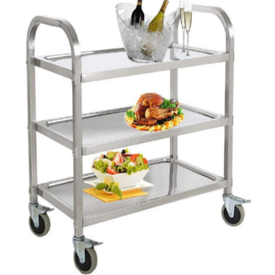 RK Bakeware China Foodservice NSF Winco Suc-30 3-επίπεδο τροφικό φορτηγό από ανοξείδωτο χάλυβα