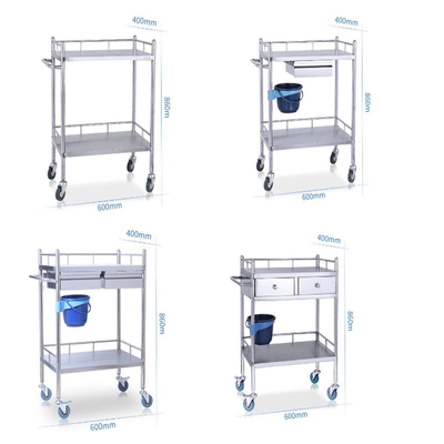 RK Bakeware China Foodservice NSF Ατσάλινο νοσοκομειακό ιατρικό καροτσάκι με συρτάρια