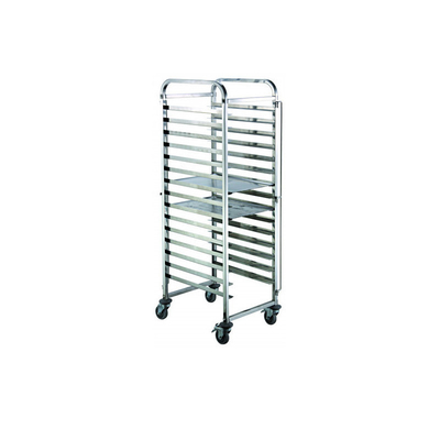 Rk Bakeware China-Z Frame 20 Pan End Load Stainless Steel Nesting Trolley Bun Sheet Pan Rack - Συγκεντρωμένο